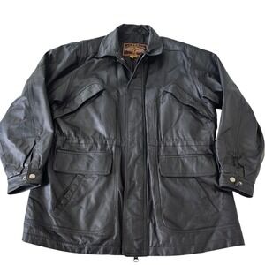 Colebrook‎ Men's Leather Jacket Black Size large